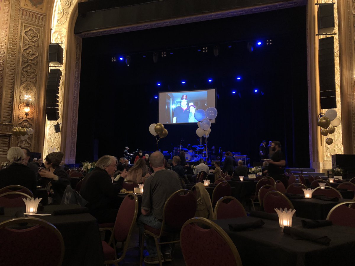 DutchessAbroad's tweet photo. Fantastic #tribute #party celebrating retiring head Mike Miles after 52 years at The Paramount #inSeattle #IATSE #Local15 @stgpresents all generations present. Good food, music, speeches and company! Great for moral after pandemic hiatus. https://t.co/kkbOtBaB5R