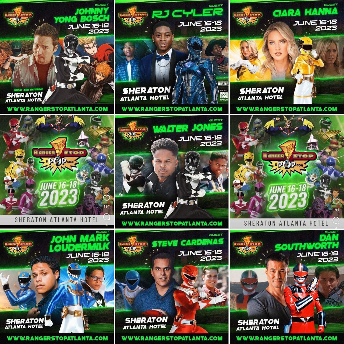 ⚡ RANGERSTOP AND POP⚡

June 16-18, 2023 in Atlanta, GA.
We're ready to celebrate 30 Years of Power Rangers and have a morphinominal time with all of you!

Who do you think we will announce next? 

Get your tickets today!

RangerstopAtlanta.com
Weekend Passes $40 (until Feb