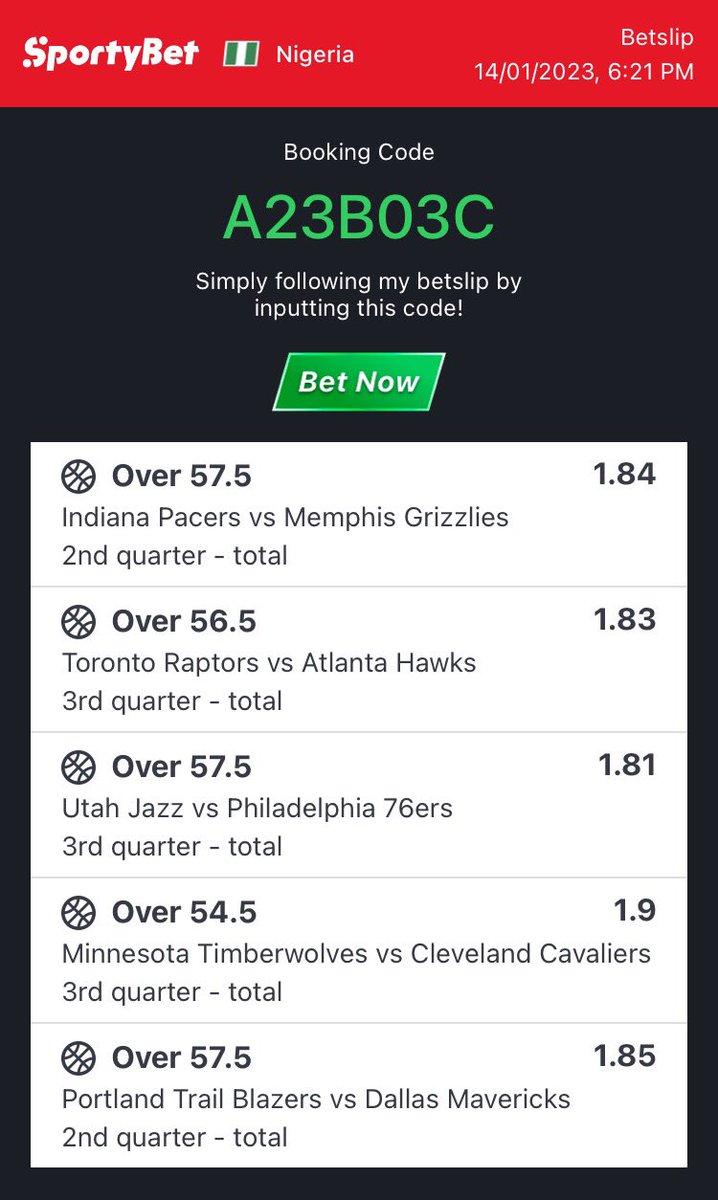 5 &amp; 20 odds 

Stake responsibly 🔞
Don't play without retweeting🏀❤️