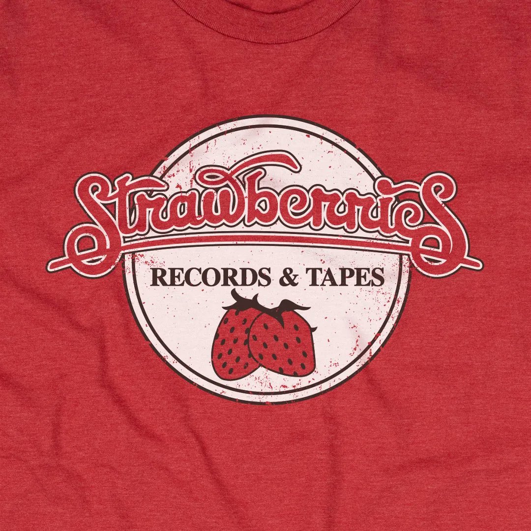localvyntage's tweet photo. Strawberries is back! We're bringing back everyone's favorite record shop with our newest tees and hoodies. Check it out at https://t.co/ntXiEHKsZk. #Vyntage https://t.co/bz4nRF5LOb