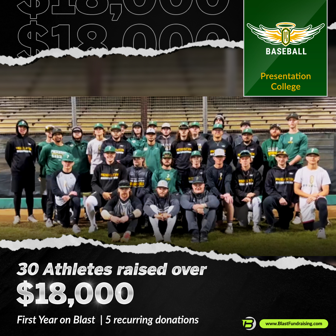 blastmidwest's tweet photo. Coach Brandt and his Presentation College Baseball Team hit it out of the park their 1st year on the @blastathletics Platform.
Good luck this year! #PCSaints #SaintsBaseball
#raisemore #keepmore #BLAST
#baseball #collegebaseball #NAIA #GPAA
#DINGERS https://t.co/PO7to3aCI6