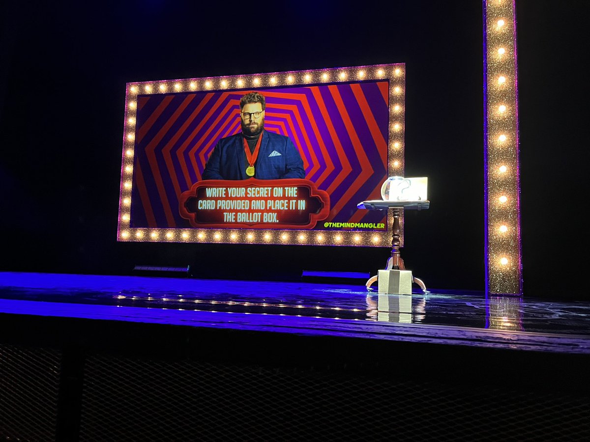 KerryLarge's tweet image. A great time @themindmangler. Front row seats, what could go wrong. 100% recommend. Laughed all the way through.