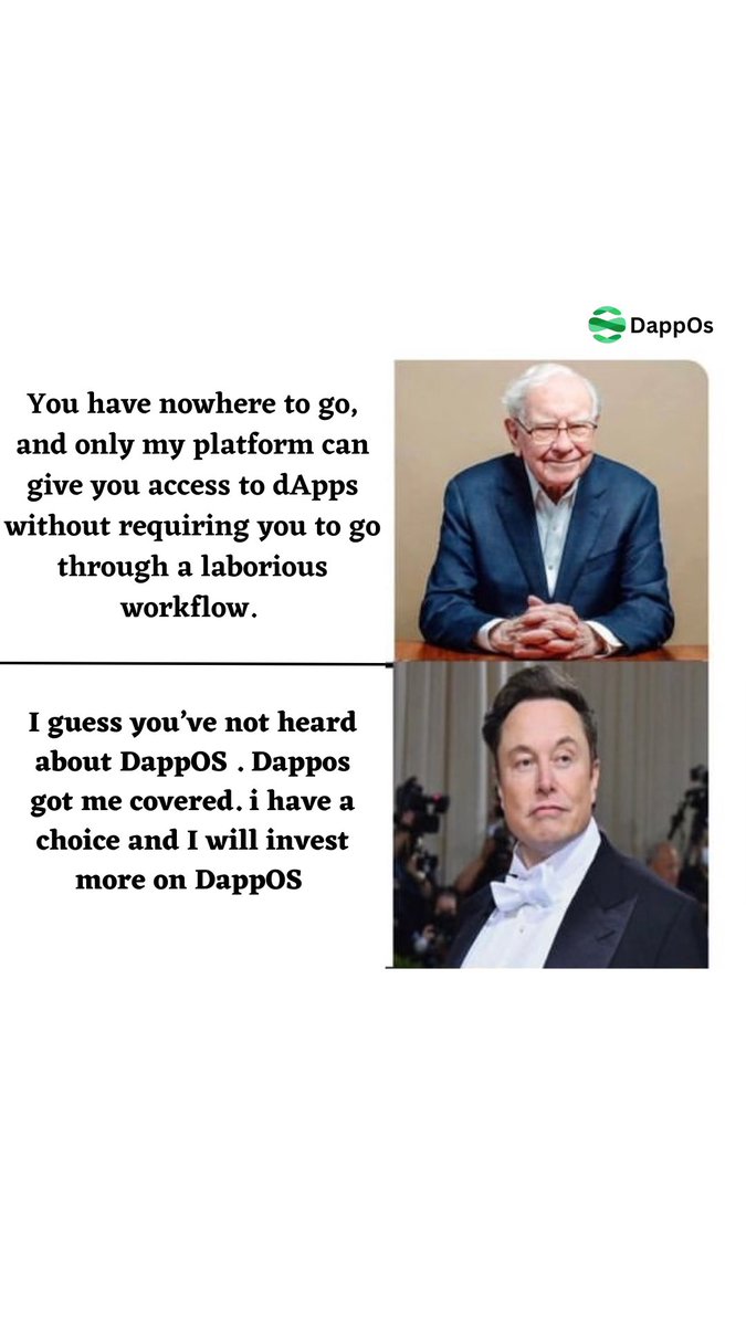 <a href="/dappOS_com/">DAPPOS</a> Having any difficulties accessing dApps? Worry no more, <a href="/dappOS_com/">DAPPOS</a> has you covered with access to dApps without requiring a difficult workflow, among other advantages. Hurry and Join #dappOS
now .
<a href="/cCyanoGen/">ALi Hosseini⚡🔺</a> 
@Molospapi 
@Michael96715998