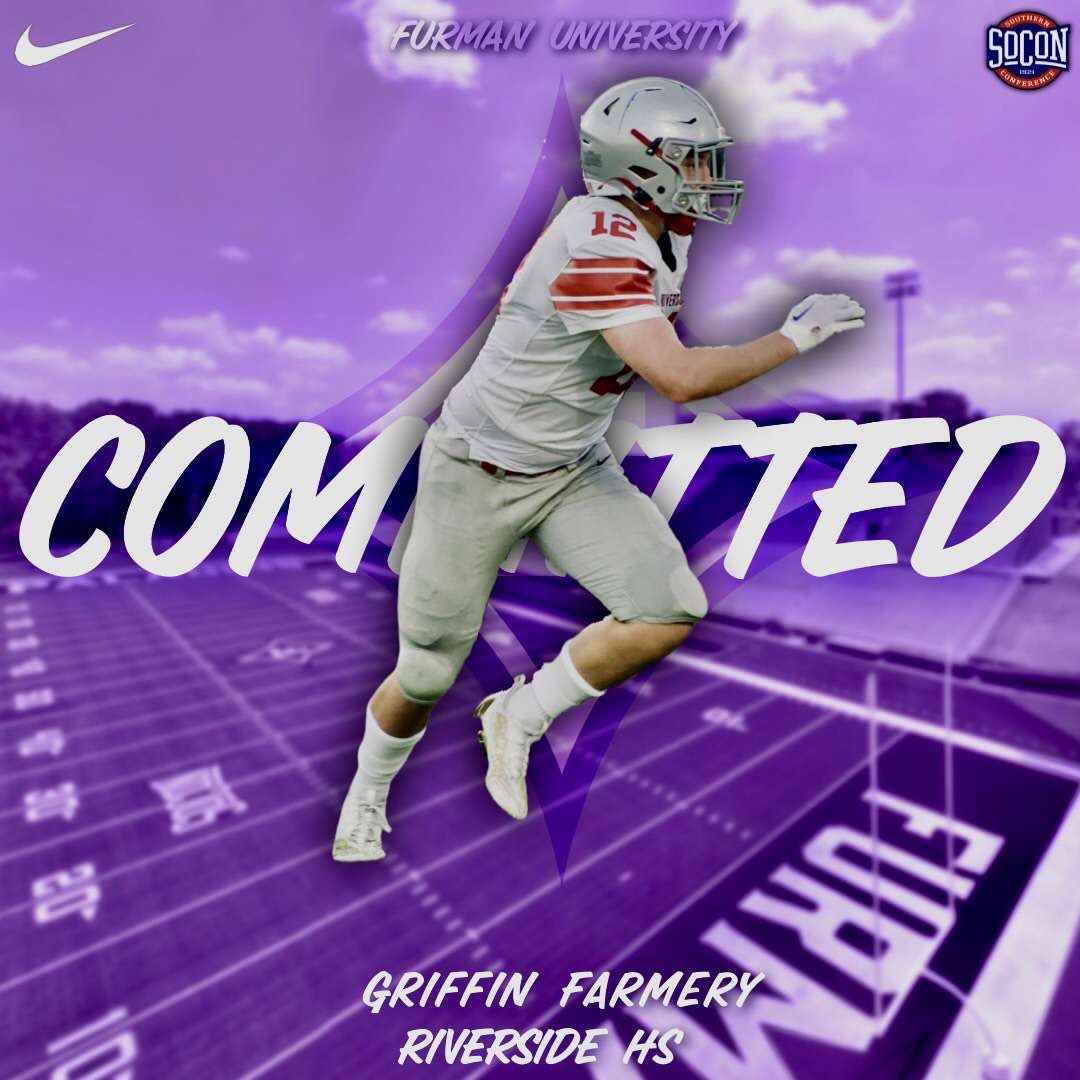 COMMITTED!! 
Thank you <a href="/FUCoachHendrix/">Clay Hendrix</a> and <a href="/DrewDudzik/">Drew Dudzik</a> for the opportunity to continue my athletic and academic career <a href="/PaladinFootball/">Furman Football</a>. Ready to get to work! #GoDins 
#eliteisthestandard 
<a href="/eporter823/">Coach Porter</a> <a href="/andrejones1185/">Coach Andre Jones</a> <a href="/RVHSFOOTBALL1/">Riversideramsfb1</a>