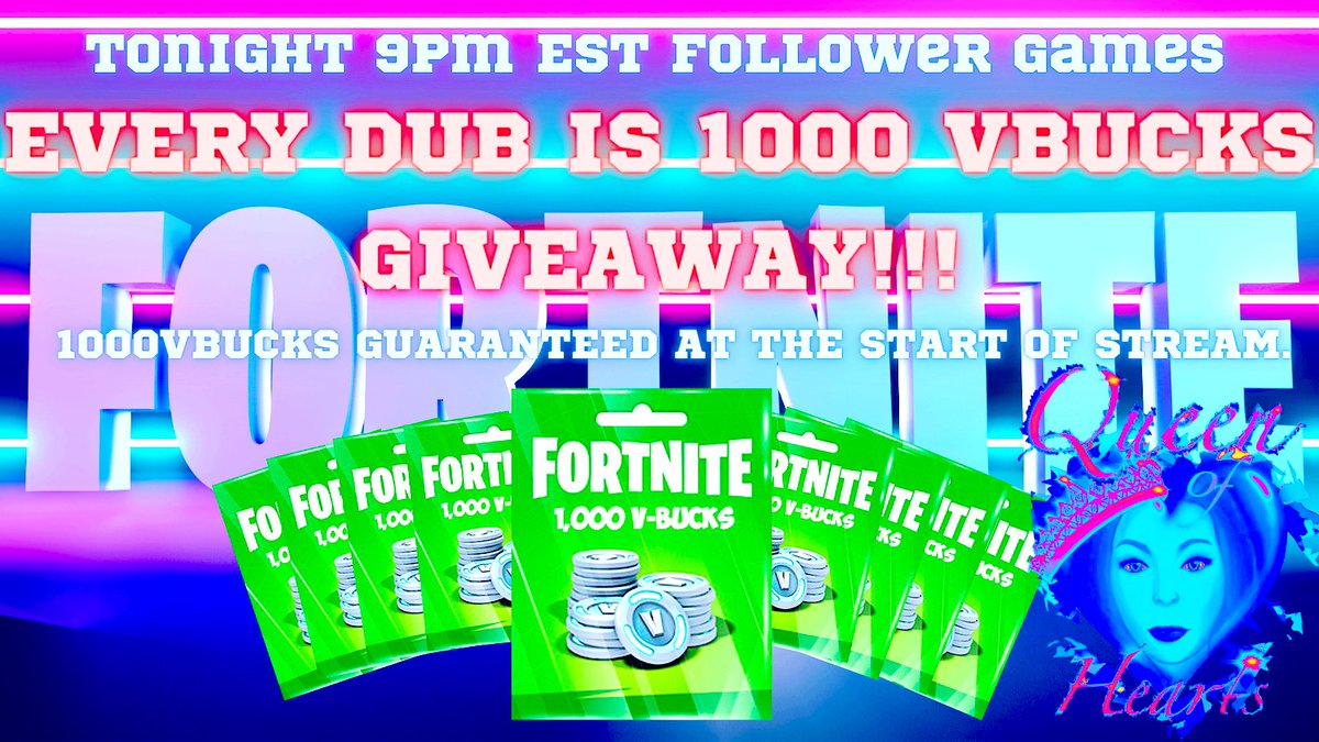 LETS GO!!!!! Come play follower games and every dub triggers a 1000Vbuco Give away!!!! Must be in chat to participate! #fortnite #fortnitechapter4 #contentcreator #facebookgamingcreators #facebookgaming #supportsmallcontentcreators #canadian #gamergirl #dubs