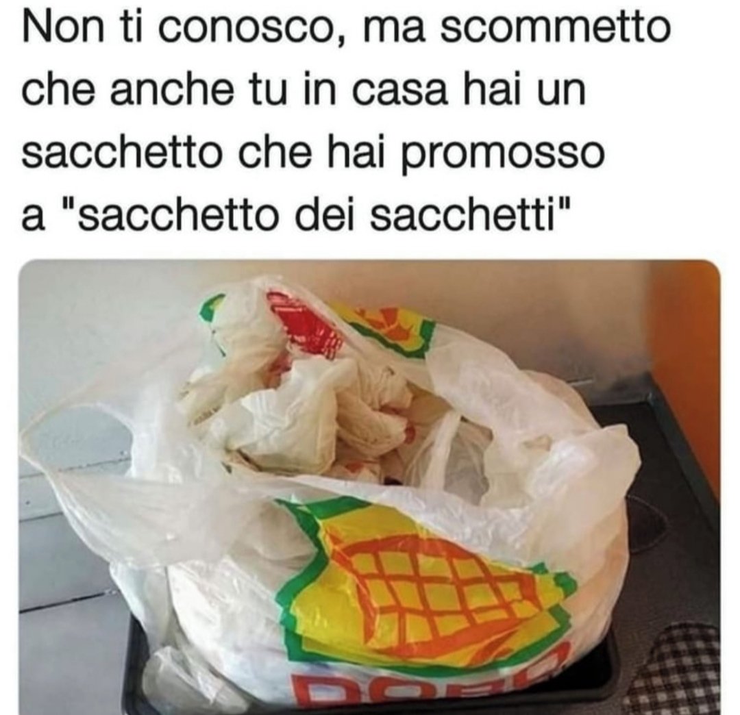MarioGuglielmi's tweet image. Sacchetto dei sacchetti #spesa #casa