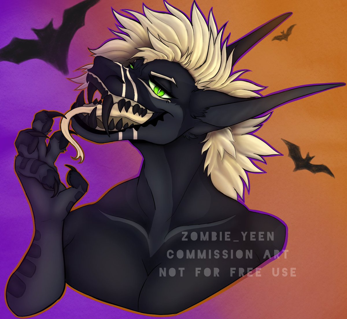 Zombie_Yeen's tweet photo. It's been some time since I've posted here, have some Halloween art 🎃 for HellionCreations! 

I'll try to start posting here again tbh, I've been inactive almost everywhere due to holidays/work/family https://t.co/sKXBVbY4cn
