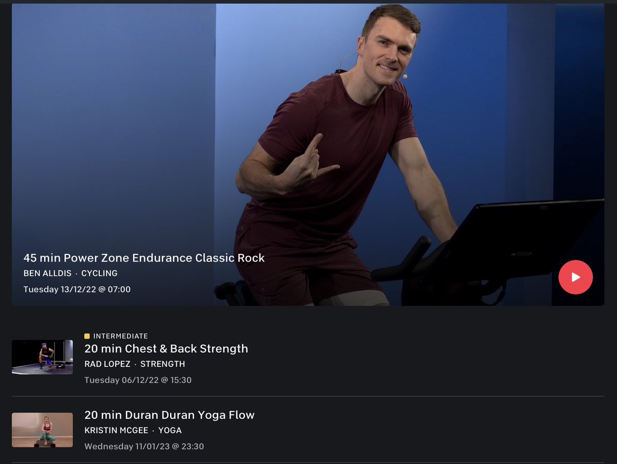 cubaly's tweet image. Tomorrow’s stack of classes @onepeloton #spinclass #StrengthTraining #yoga #DuranDuran #benalldis another PZE with a good few top tunes on the playlist