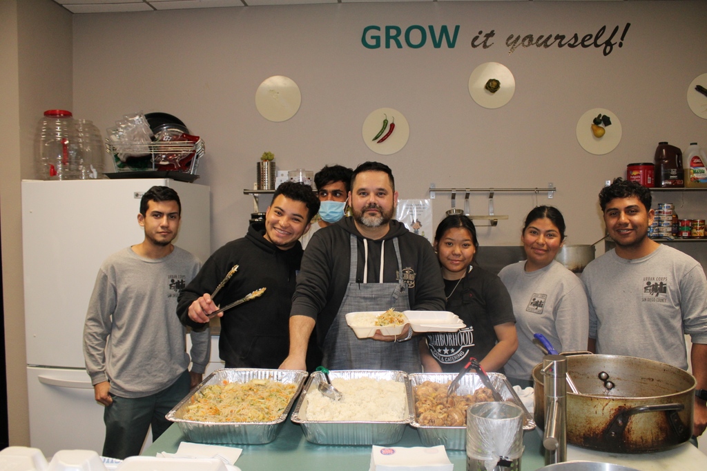 With funding from the <a href="/sd_fdn/">San Diego Foundation</a>, Urban Corps has been able to offer our Corpsmembers fun classes after school/work.

Thanks to Chef Eddie and his assistant Katie from <a href="/UPAC_SD/">UPACSD</a> 's The Neighborhood Cafe for leading our Corpsmembers in an awesome cooking class.👨🏽‍🍳

#WeAreUrbanCorps 😋