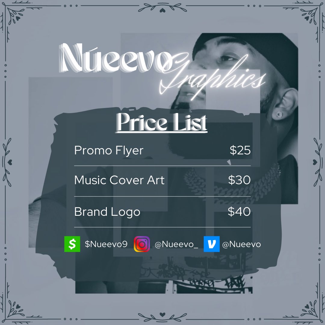 Nueevo_'s tweet photo. Got a vision? Let me bring it to life!
.
. 
#promo #promotion #flyer #music #coverart #digitalart #design #artist #newartist #hiphop #rap #reggaeton #singer #logo #branding #brand #business #market #marketing https://t.co/olKGSxJNll
