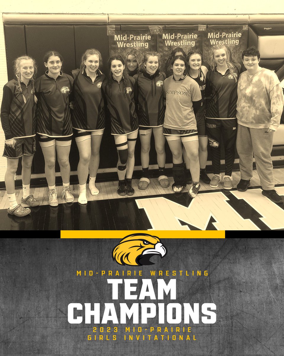 Mid-Prairie is your inaugural Mid-Prairie Girls Wrestling Invite champion! Great job, ladies! 🐥🧷🤼‍♀️

#mphawks