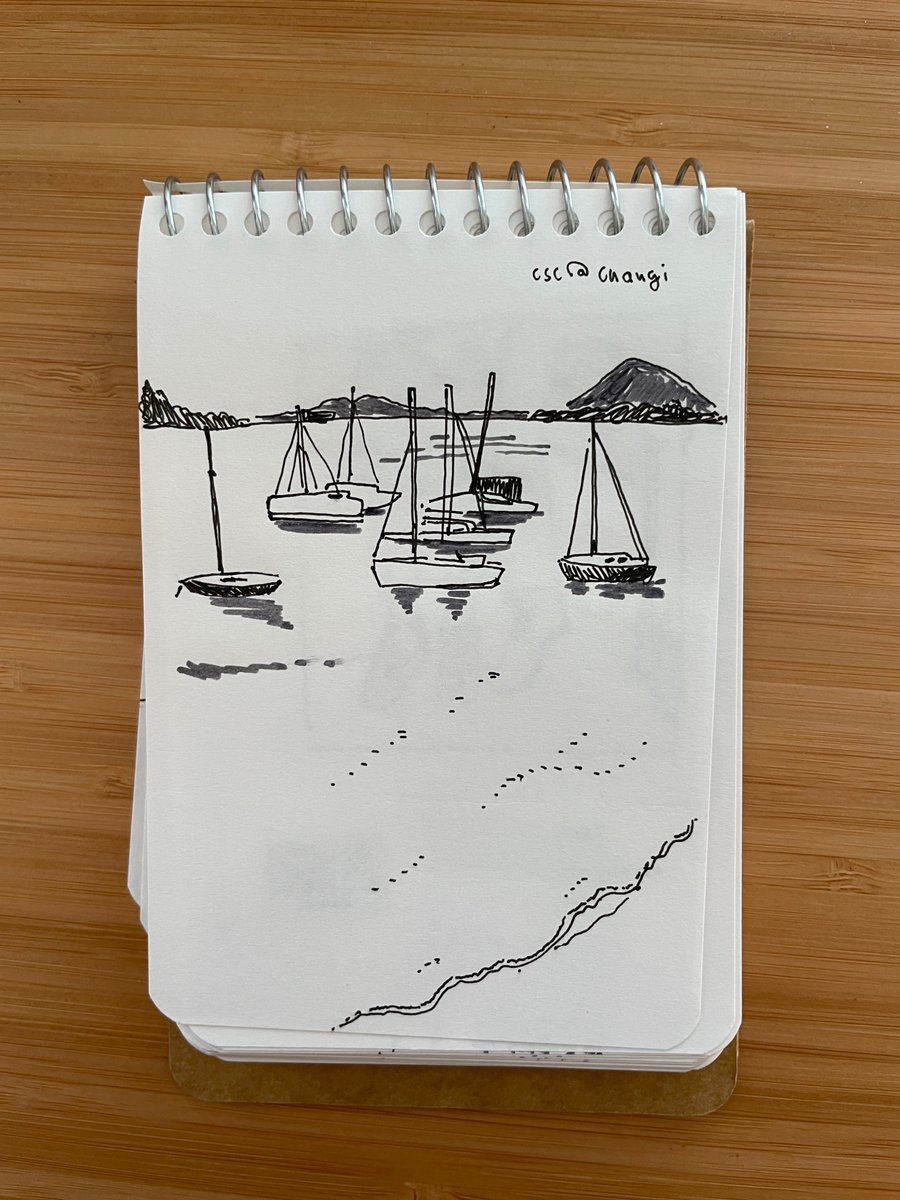 anniehumanbean's tweet photo. i got this small midori notepad in singapore. it fits in my bags, and it's been really great for quick thumbnails ! unfortunately, i was too busy eating in asia to do much sketching... https://t.co/8X09LMKXQq
