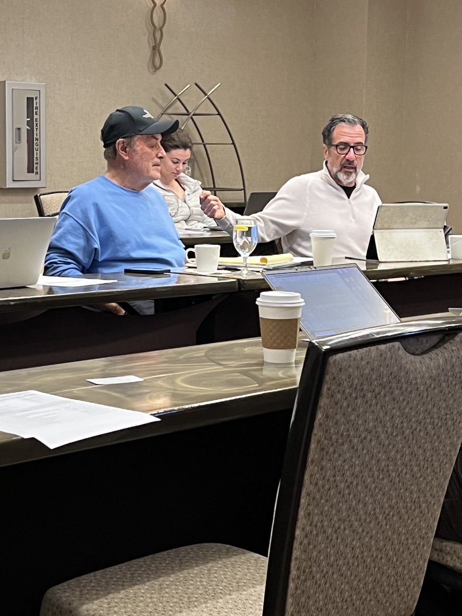 NBCSportsPR's tweet photo. Today’s production meeting before ⁦@NBCSports⁩ Exec Producer Fred Gaudelli’s final game in the chair — Chargers at Jaguars tonight at 8:15pm ET on NBC, ⁦@peacock⁩ and Universo. https://t.co/RYAHUbBqhz