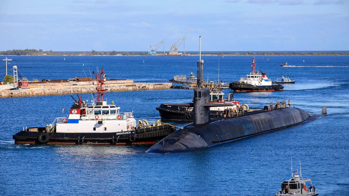 A year ago today USS Nevada (SSBN 733) pulled into Guam, #USSTRATCOM & #USNavy WIDELY announcing their “commitment to regional security & stability.”
I’m pretty sure this is STRATCOM meeting their “Extended Deterrence” goals to be specific.
#Boomers🔱