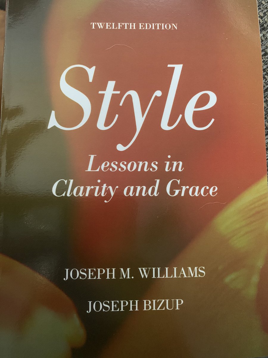 StokedOnWriting's tweet photo. Starting another book today in my quest to learn more about my craft: Style, Lessons in Clarity and Grace (12th edition) by Joseph M. Williams and Joseph Bizup. 

This one was recommended to me by one of our #writingcommunity’s best, @naomithepoet!

Looking forward to the read! https://t.co/6XAOhLIDBR