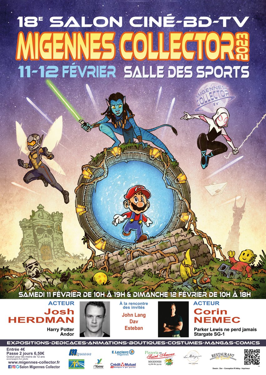 Et voici l'affiche millésime 2023 ! Merci Dav' pour ce nouveau chef d'oeuvre 😃
#migennescollector #convention #affiche #sciencefiction #sciencefictionart #popculture #migennesmaville