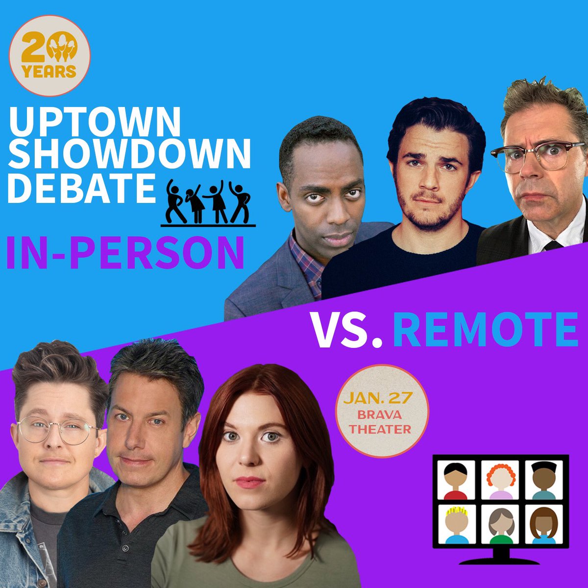 SF Sketchfest (@sfsketchfest) on Twitter photo Head in the direction of Uptown Showdown, where two teams of comedians will argue which is BETTER: experiencing things in person or remote. With John Ross Bowie, <a href="/rivbutcher/">river buddy butcher ๐ค </a>, @danagould, <a href="/NickKocher/">Nick Kocher</a>, <a href="/HannahPilkes/">Hannah Pilkes</a>, Baron Vaughn and host <a href="/DhayaLive/">Dhaya</a>. Tix: SFSketchfest.com Head in the direction of Uptown Showdown, where two teams of comedians will argue which is BETTER: experiencing things in person or remote. With John Ross Bowie, <a href="/rivbutcher/">river buddy butcher ๐ค </a>, @danagould, <a href="/NickKocher/">Nick Kocher</a>, <a href="/HannahPilkes/">Hannah Pilkes</a>, Baron Vaughn and host <a href="/DhayaLive/">Dhaya</a>. Tix: SFSketchfest.com