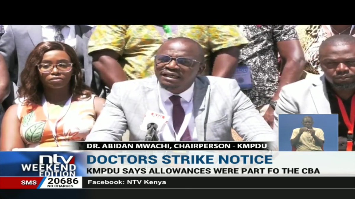 NTV Kenya on Twitter "Doctors Strike Notice The Kenya Medical Practitioners Pharmacists and