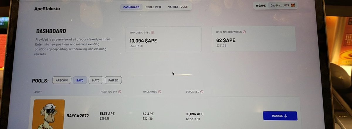 $Ape Coin staking goes really well on the ROI, making nearly 54% annually. <a href="/apecoin/">ApeCoin</a> <a href="/BoredApeYC/">Bored Ape Yacht Club 🍌</a>