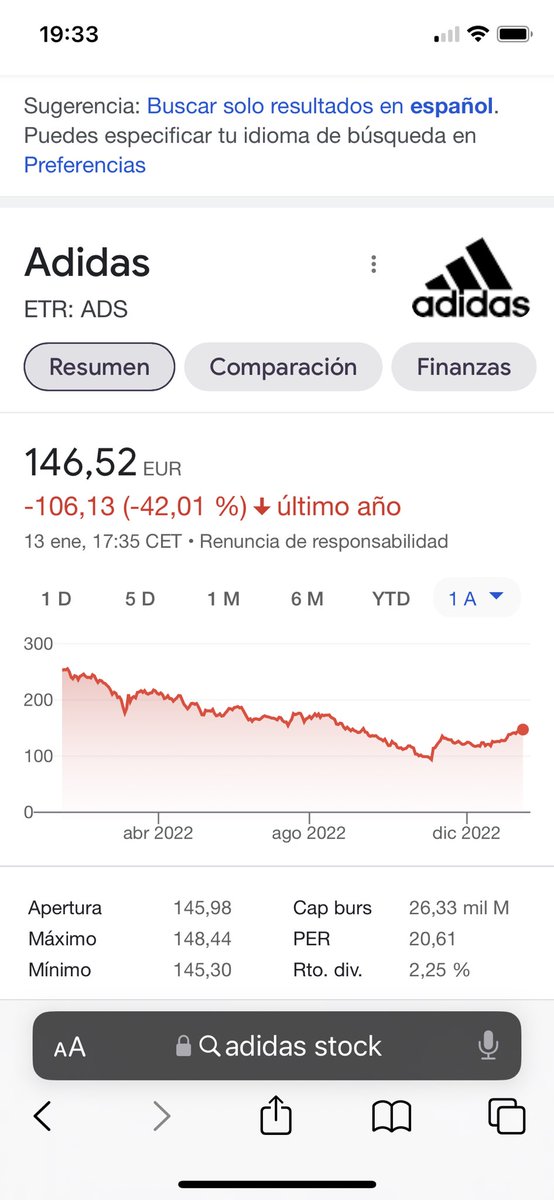 IllanPalazon's tweet photo. Compra de Adidas a 141,66 € ejecutada 10 /01 https://t.co/PixRUYY5HU
