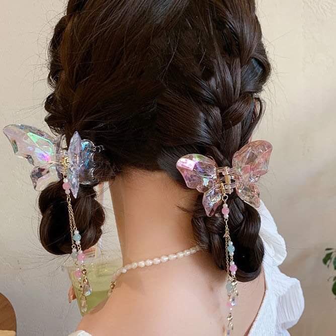 butterfly hair clips