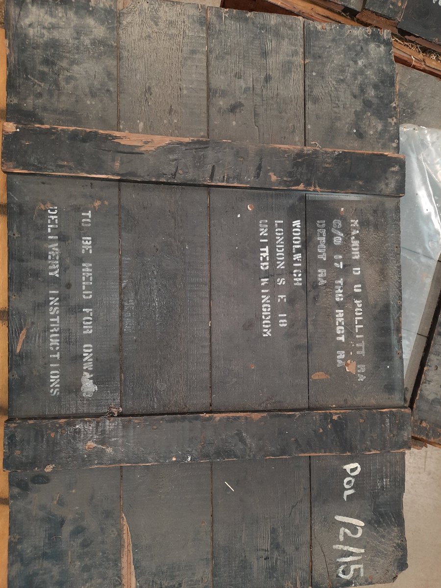 SouthernLondon's tweet image. Wandering around my local auction centre today I spot five enormous wooden crates addressed to a Major Pollitt #RoyalArsenal @Woolwich So the journey begins to see where this leads.
