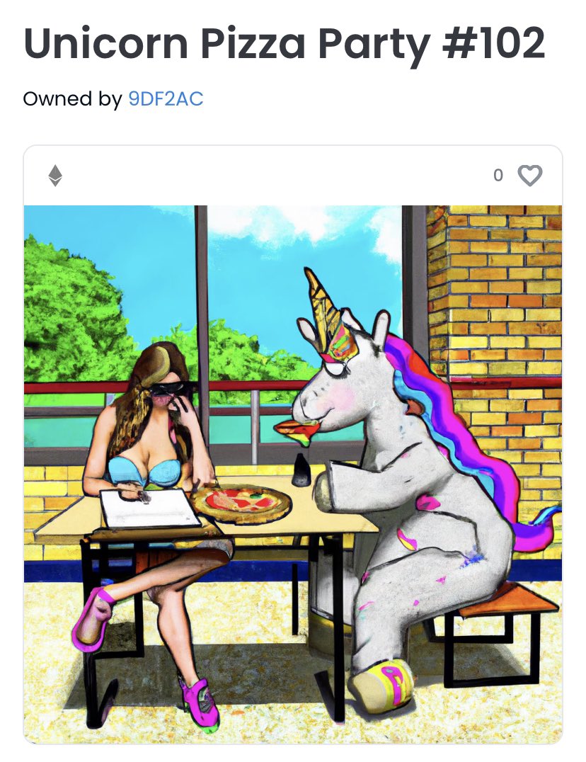 UnicornPizzaNFT's tweet photo. Sale 29/111 of The Unicorn Pizza Party series.

This NFT was given away by @THEPR1DENFT in their alpha server during rumble.
Join their server for perks like this and many others!

https://t.co/0UvQzxppC1

Thank you
 
@TheUnknownETH  bounty is still live… https://t.co/8iR0POhov3