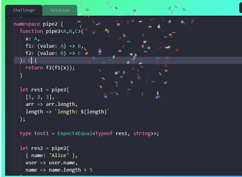Highly recommended this interactive TypeScript course ! (intermediate → advance) it has many examples and exercises that will raise your level, and have a nice ui too 🤙
type-level-typescript.com
made by <a href="/GabrielVergnaud/">Gabriel Vergnaud</a> 👏
#typescript
