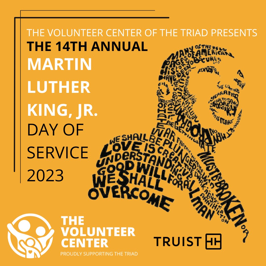 VolunteerTriad's tweet photo. We are ONE DAY away from the 14th Annual MLK Day of Service! Come by anytime from 1-4 tomorrow afternoon at the Simkins Pavilion at Barber Park in Greensboro. 

Register for free: https://t.co/t5HW0fukIW https://t.co/2VF96FXMAE