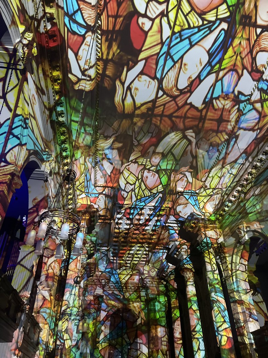 #divinebeautyatnight <a href="/bhamcathedral/">Birmingham Cathedral</a> by <a href="/luxmuralis/">luxmuralis</a> really is a love letter to the Burne- Jones stained glass it is inspired by.. beautifully calming and an opportunity for reflection . Thanks to <a href="/helgahenry/">Helga Henry</a> for the ticket