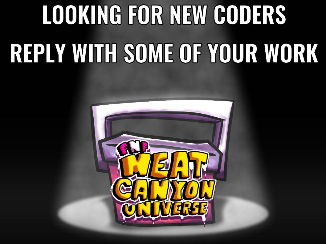 FNF Vs Meatcanyon Universe on Twitter "Heyo! We recently kicked out a