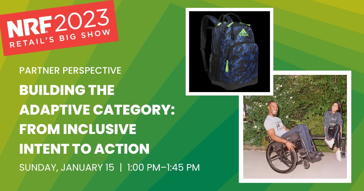 Don’t miss the latest designs, developments and innovations within the adaptive category for people with disabilities, featuring @gamutmanagement, only at #NRF2023! bit.ly/3Fd2fec