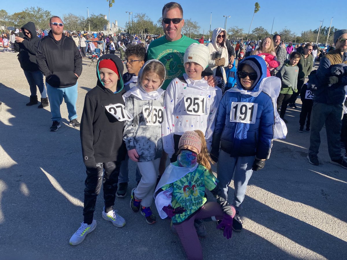 GG Gators! Having a blast at the Kids Mile Run, South Florida Fairgrounds! So grateful for our Golden Grove families! Always so supportive!
