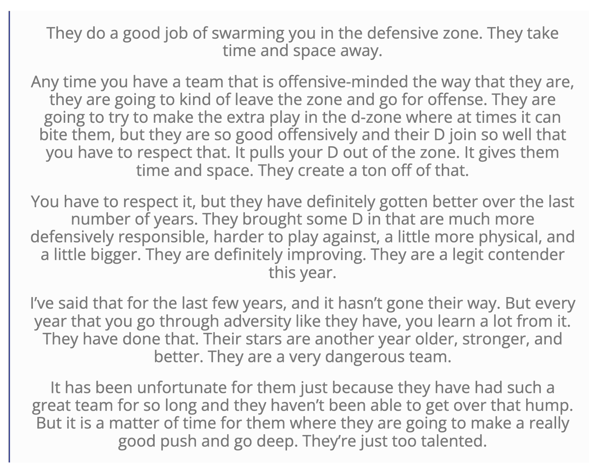 Brad Marchand on the Leafs this morning: "It's a matter of time until they make a really good push and go deep. They're just too talented."

buff.ly/3XqWtM8 #LeafsForever