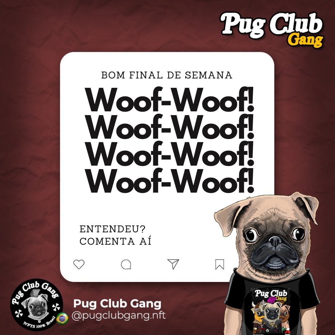 Pugflixbr's tweet photo. 🐶Entendeu? Comenta aí🐶
Woof-woof! Woof-woof!
Woof-woof!Woof-woof!
#nftbrasil #nftriodejaneiro #nftsaopaulo #nftsp #nftrio #NFTs #NFTCommmunity #nftcollector https://t.co/rPSJ01lDBU