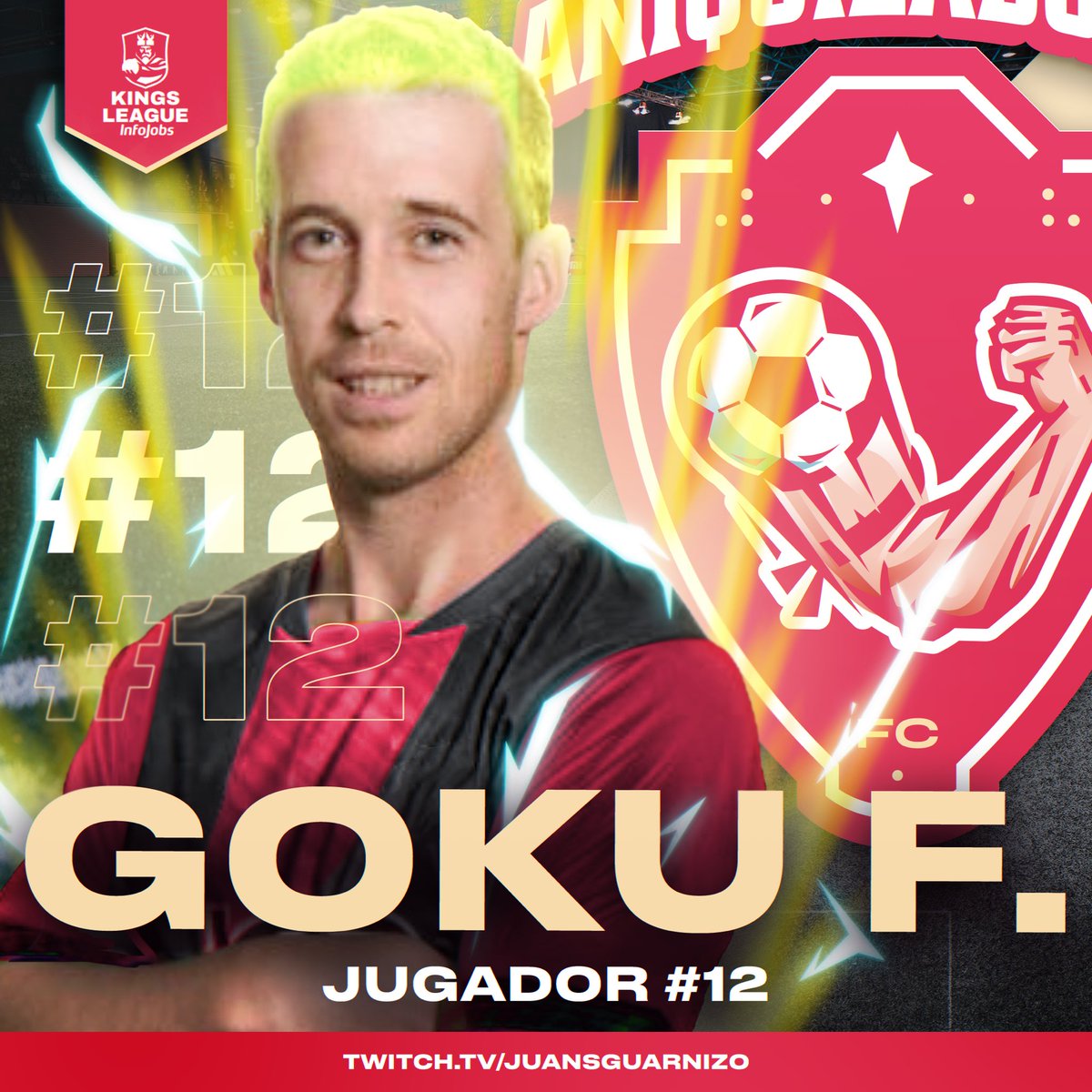 AniquiladoresFC's tweet photo. NUEVO FICHAJE 📣

FICHAMOS A GOKU, NO ES BROMA 🔥

GOKU FRANCISCO (si, Goku) reforzará al equipo para esta JORNADA 3 cómo nuestro JUGADOR #12

Bienvenido a Aniquiladores FC, Goku 🔴⚪️ @gooku15 

#AniquiladoresFC 💪 #KingsLeagueJ3 https://t.co/RQPecoYQEp