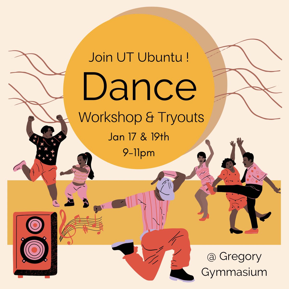 Happy New Year Texas ASO family ! Ubuntu is having a dance workshop for all new and returning members this Tuesday, January 17th. Come out to learn about us and have some fun. See you there ! 💃🏿🕺🏿