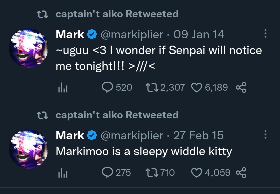 aerobelle_39's tweet photo. 2014 / 2015 Markiplier on Twitter looks like it was an... interesting time... https://t.co/eEv4kLK03e