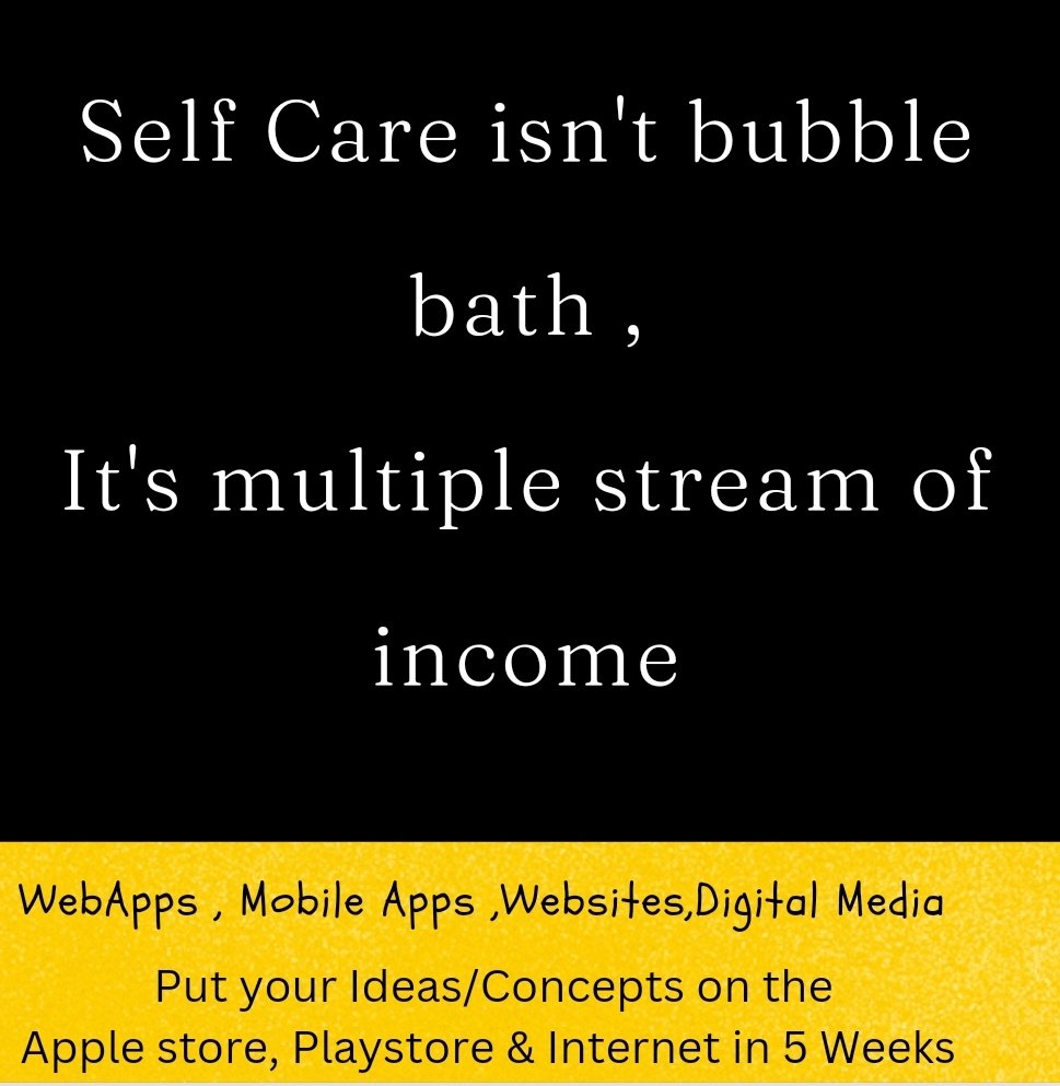 afeez20's tweet image. #selfcare isn't #bubblebath , it's #multiplestreamsofincome 
.
please #support my #locallyowned #mobileapp &amp;amp; #Website #dev #business #seo #agencylife #digitalmarketingagency #chatgpt  #iOS #playstore #android