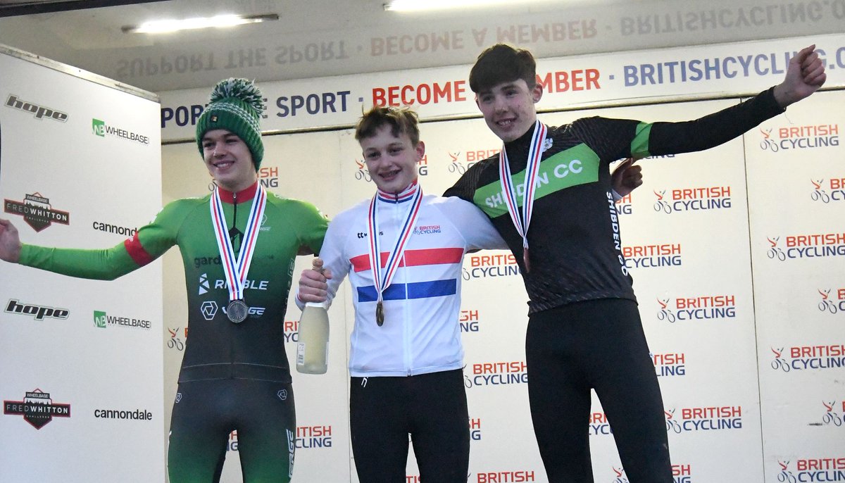 VeloUK's tweet photo. British Cyclocross Championship Podiums
UNDER 14 BOYS
1. Gus Lawson
2. Noah White
3. Leon Parker
UNDER 16 BOYS
1. Innes McDonald
2. Leon Atkins
3. Mackenzie Riley
Presented by @RotorRace @velotech_uk #cbear #closehtegap @UKRotor https://t.co/tKYAnzwMaN