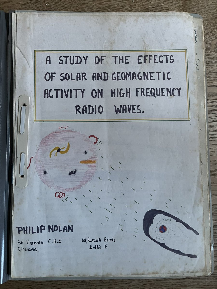 PhilipNolan_MU's tweet photo. Nostalgic at the @BTYSTE. My late father was a radio amateur (EI7CD) and inspired my interest in science, electronics, radio and computing. When clearing his house, under a pile of radio magazines, we found my 1982 @BTYSTE project on short wave radio propagation. https://t.co/Et0F2v1imQ