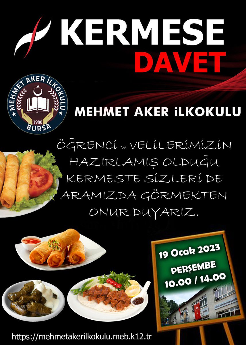 Kermesimize davetlisiniz.. @serkangur_bursa <a href="/GurhanCokgezer/">Gürhan Çokgezer</a> <a href="/kahraman47_s/">Kahraman Şık</a> <a href="/Osmangazi_MEM/">Osmangazi İlçe Milli Eğitim Müdürlüğü</a> <a href="/bursailmem16/">Bursa İl Millî Eğitim Müdürlüğü</a>