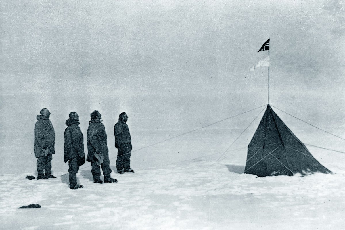 On this day in 1911, #RoaldAmundsen's South Pole expedition made landfall on the eastern edge of the Ross Ice Shelf. It was the first-ever expedition to reach the Geographic South Pole. #OTD #Amundsen