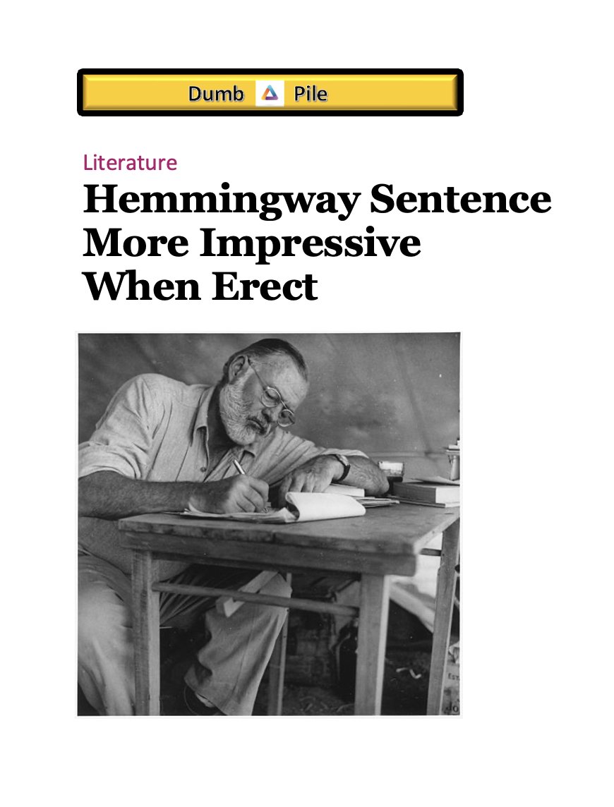dumbpile's tweet photo. #hemmingway https://t.co/dL6LqBivuM