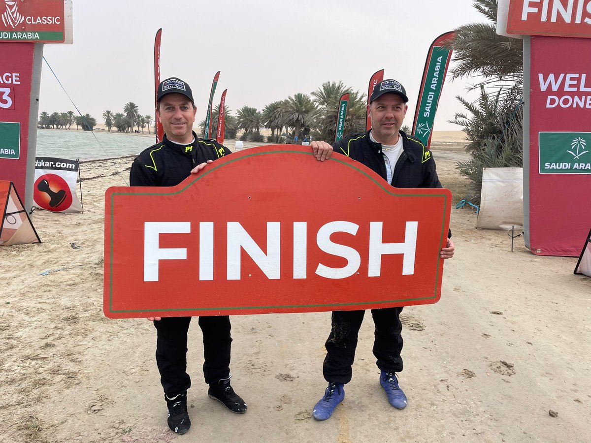 MASMOTOR's tweet photo. Etapa 13 acabada!!!!, Ya hemos terminado los cronometrado!!, Mañana acabamos!!!!, Hemos quedado los 23 en la general y el 10 dentro de nuestra categoría dentro de los Classic . Gracias @dakar Classic!!!! https://t.co/Ygcb9Z0FyU