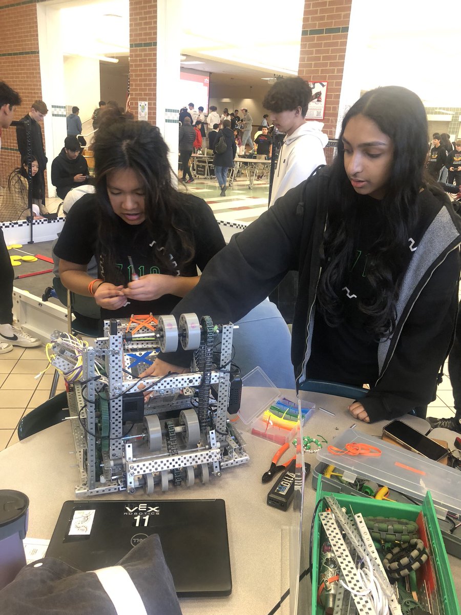 DragonsCTE's tweet photo. Carroll robotics students getting geared up for VEX tournament today @CarrollHigh #CarrollCTE https://t.co/yRT7R920ba