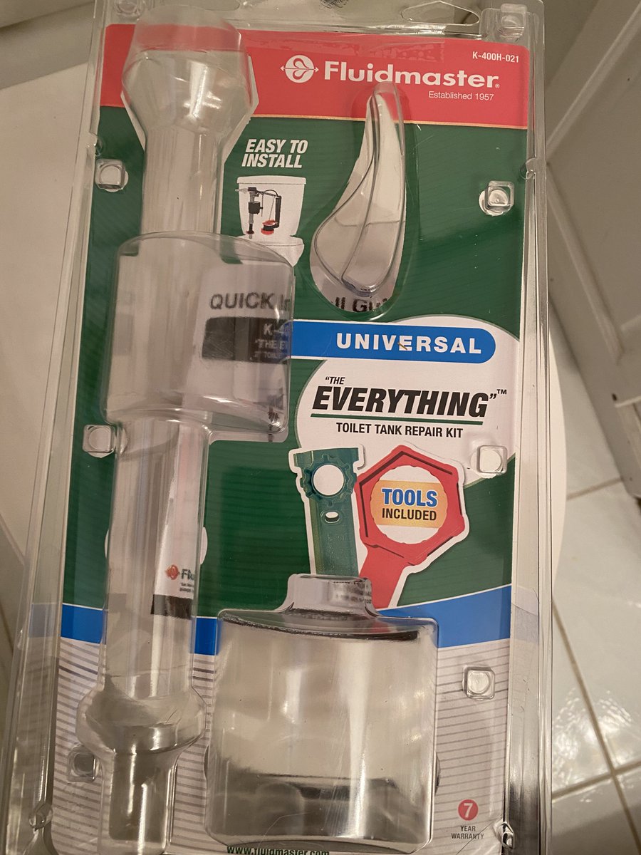 AndyNY2's tweet image. So many DIY projects made difficult by terrible directions, inaccurate drawings, incomprehensible Chinese translations. 
NOT SO with this #Fluidmaster toilet repair kit. I just finished an amazingly easy install with the best step-by-step guide I&apos;ve ever seen. 5⭐️s. Thank you!