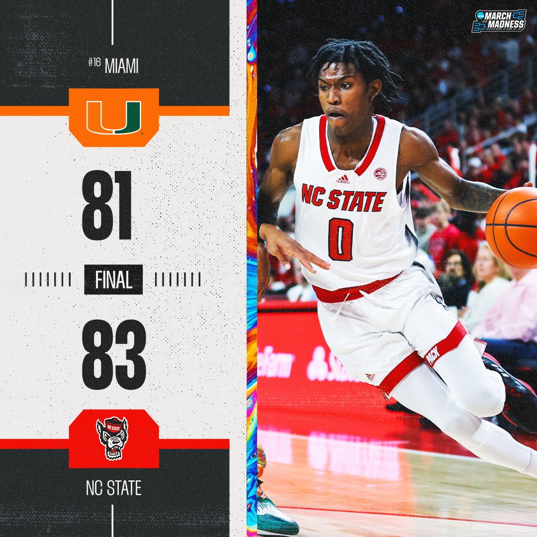 NC STATE TAKES DOWN NO. 16 MIAMI 👀

The Pack outlast the Canes in OT to come away with the win in Raleigh 💪