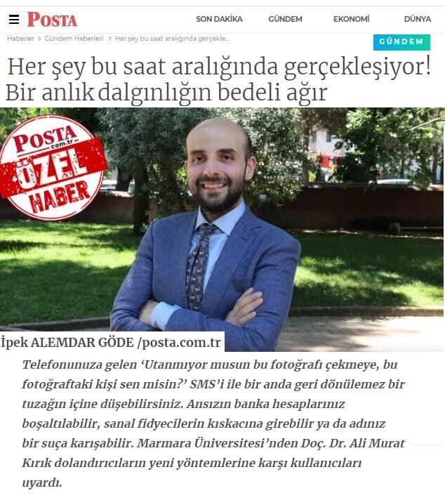 #Dikkat! Genç, yaşlı herkes siber dolandırıcıların hedefi olmaya başladı. Son günlerde teknolojinin de gelişmesi ile birlikte saldırganlar tuzaklarını kolayca kurabiliyorlar. Detaylar için…

 <a href="/postacomtr/">Posta.com.tr</a> 👉 posta.com.tr/gundem/her-sey…