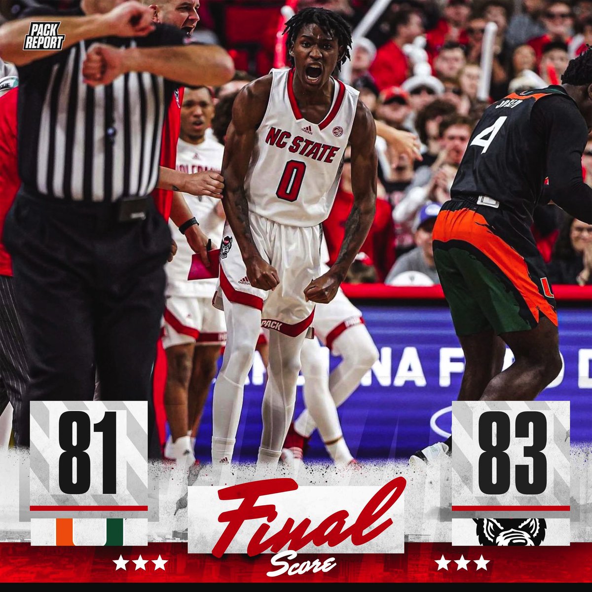 Pack_Report's tweet photo. FINAL/OT. NC State with three straight HUGE wins🔥

What a game by Ernest Ross🤯 https://t.co/0QsxdmsiiJ